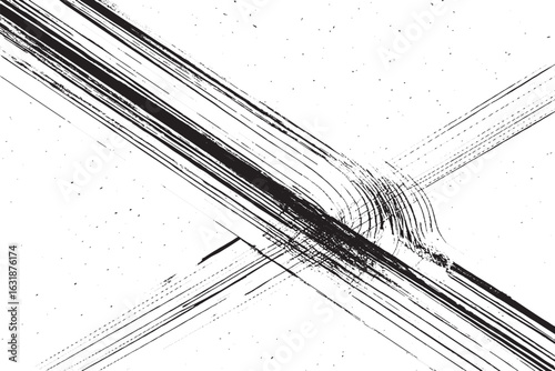 Wallpaper Mural Black and White Glitch Line Art | Abstract High-Tech Digital Texture for Modern Design Projects Torontodigital.ca