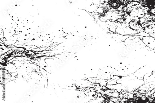 Wallpaper Mural Abstract Black and White Ink Splash Art | Minimalist Modern Expression Wall Decor Torontodigital.ca