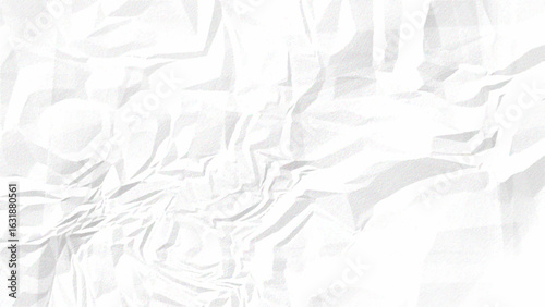 White crumpled paper texture. Minimal recycled white paper texture with soft creases and organic imperfections. A vintage-inspired backdrop echoing retro print vibes and eco-conscious design
