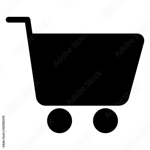 Icono con silueta de carrito de la compra 