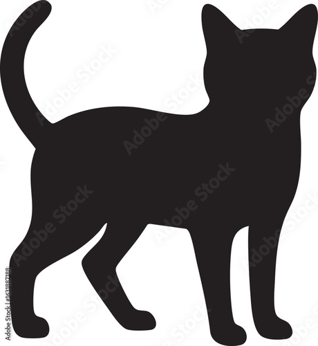 Playful cat illustration with vibrant colors and clean lines