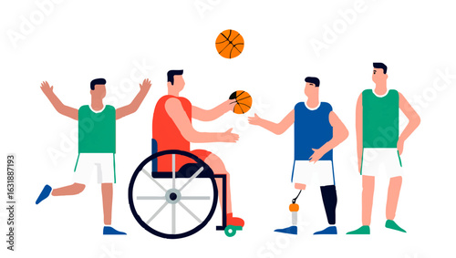 Adaptive Basketball Team Plays with Determination

