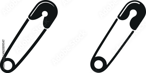 Clothing's pin logo symbol vector Art, Icons, and Graphics for Designers	
