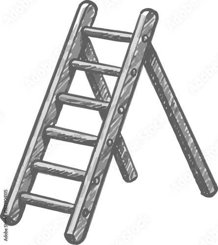 ladder illustration handdraw vector
