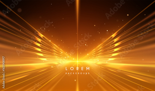 Light rays effect with sparks