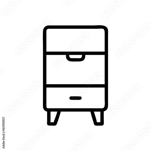 vector illustration of a nightstand