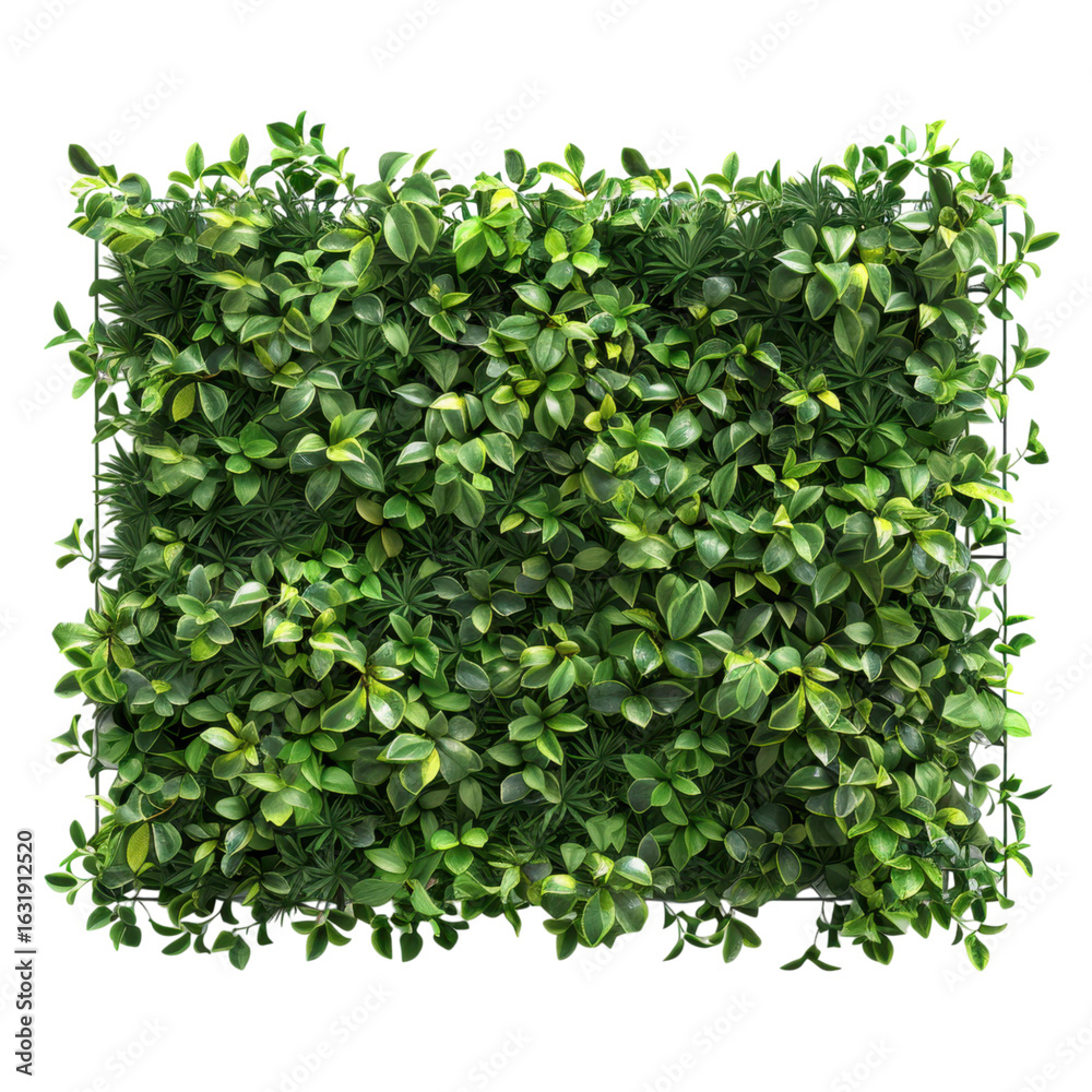 Fototapeta premium Lush Green Foliage Wall with Vibrant Leaves for Interior Design