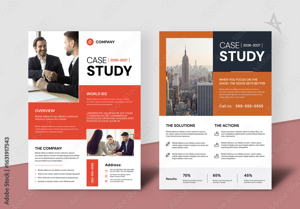 Case Study Template Stock Template | Adobe Stock