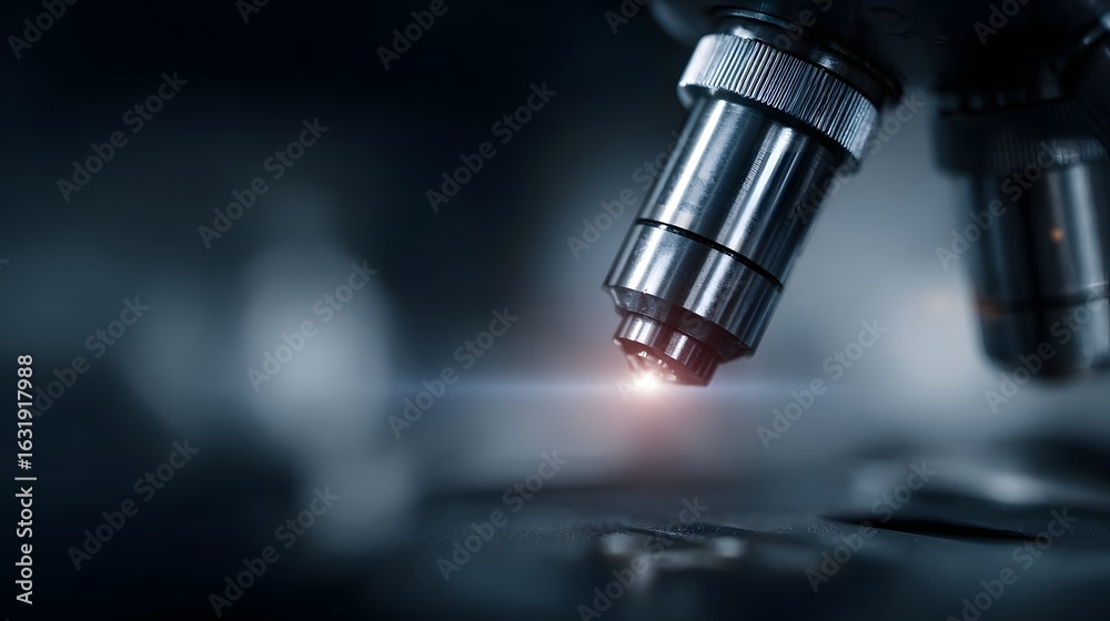 Fototapeta premium Dental microscope used in precise endodontic procedures with sharp focus and high lighting
