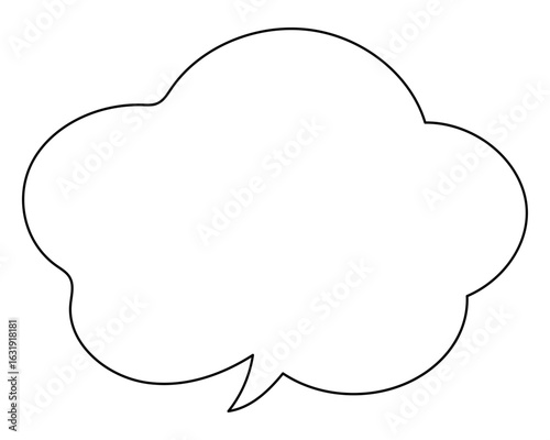 シンプルでおしゃれな手描き吹き出しのイラスト