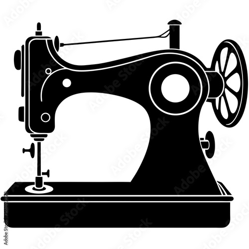 Sewing Machine Silhouette Vector