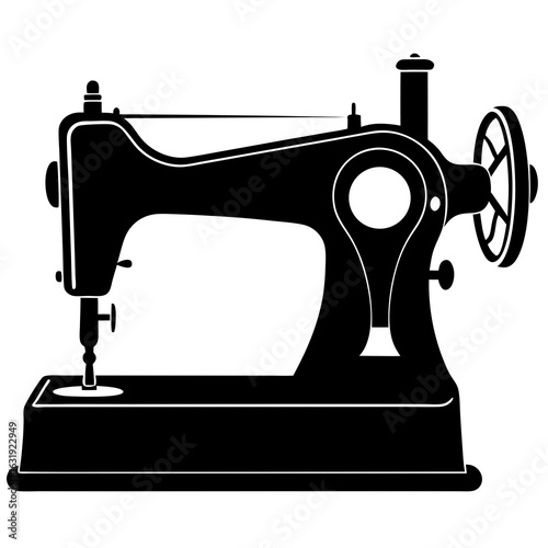 Sewing Machine Silhouette Vector