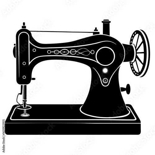 Sewing Machine Silhouette Vector