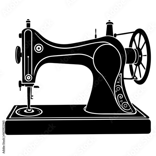 Sewing Machine Silhouette Vector