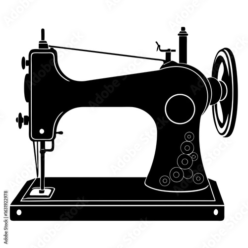 Sewing Machine Silhouette Vector