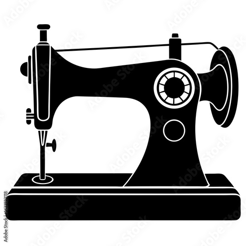 Sewing Machine Silhouette Vector