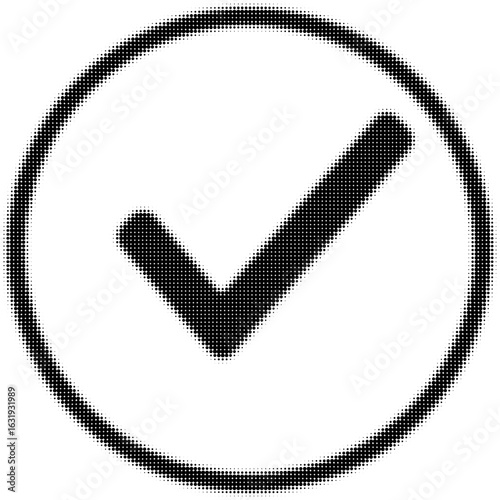 Simple black check mark inside a circular outline