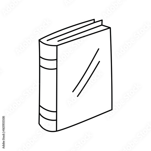 Book. School supplies. Reading concept. Simple doodle illustration, object isolated on white background