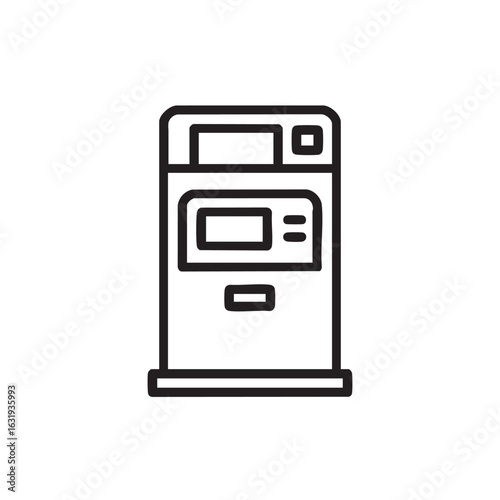 An icon of an ATM or cash machine.