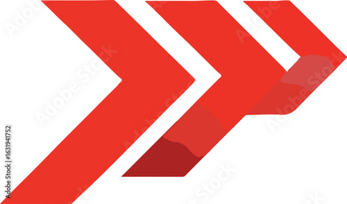 red and white arrow