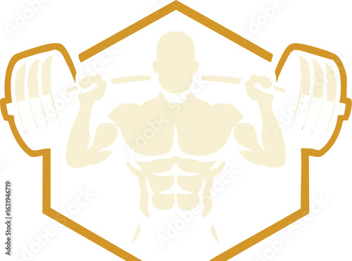 illustration of a man lifting weights