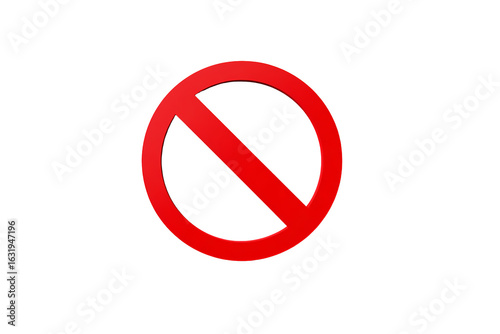 Free Download Red prohibition sign with a diagonal line through a circle, indicating something is not allowed, isolated on transparent background - GFXLoad