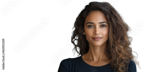 a Beautiful European white woman isolated on background