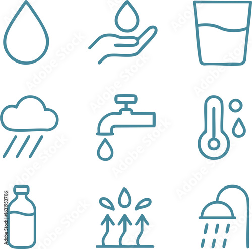 set of water icons