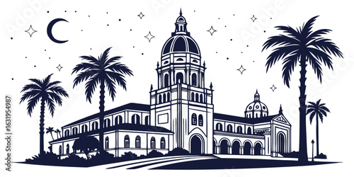 Photos California City Vector: Santa Ana's Civic Center & Historic Landmarks