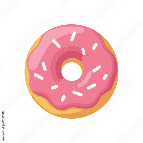 Pink Frosted Donut with Sprinkles