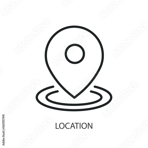 Location thin line vector icons.