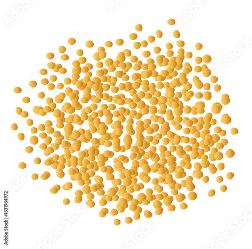 Cute cartoon hand drawn vector Yellow mustard seeds clipart.