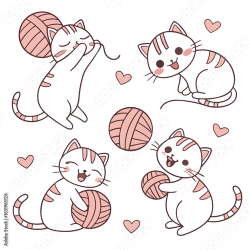 This title includes the key elements: cat, mouse, hearts, cartoon, fun, and animal illustration—while staying relevant to both the sentence and the tags Let me know if you want shorter or alternate ve