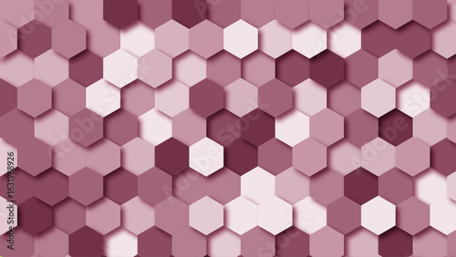 Abstract geometric shape technology digital hi tech concept background. Abstract, futuristic geometric backdrop with a honeycomb pattern wallpaper featuring a copy space for text or images.	