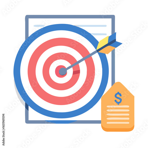 Business goal, dartboard, target icon. Use for commercial, print media, web or any type of design projects.


