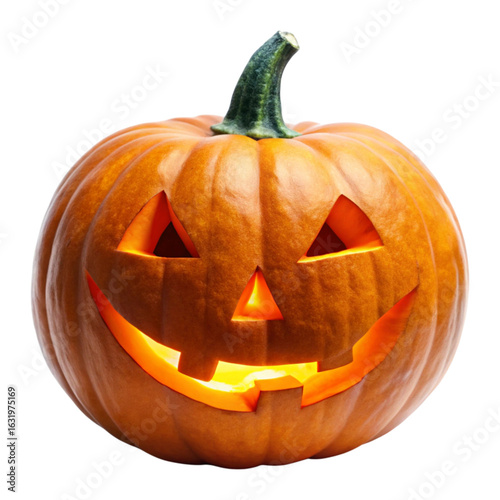Halloween jack o lantern pumpkin clip on transparent background