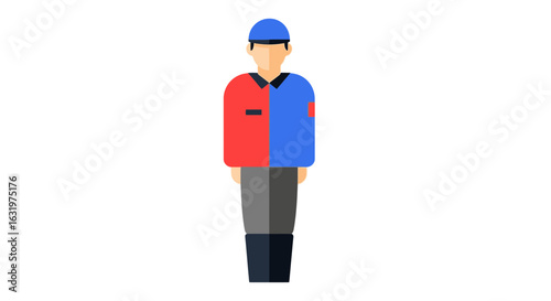 Stylized Flat Design Character Representing Diversity and Unity