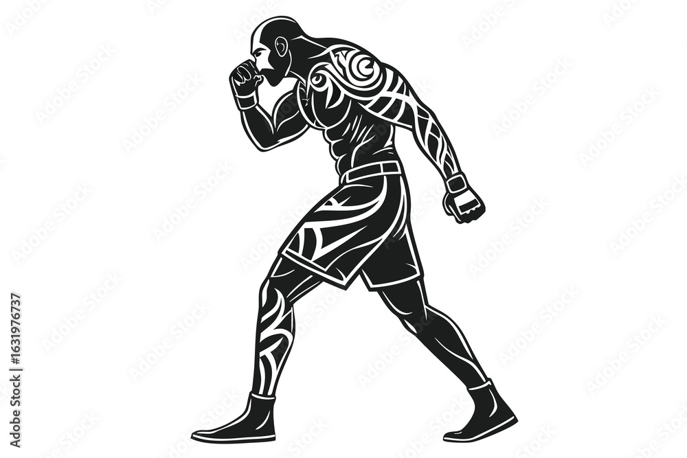 Obraz premium Tattooed Bodybuilder Poses