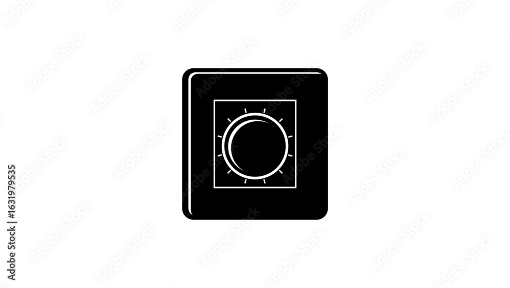 Line Volume Controler, black isolated silhouette Line Volume Controler, black isolated silhouette
