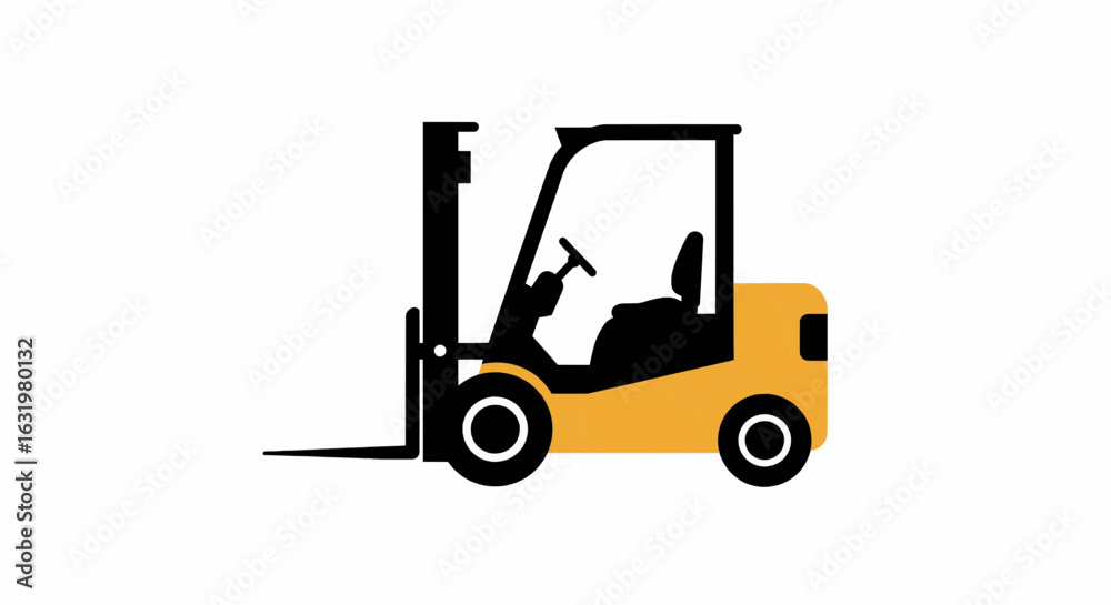 Fototapeta premium Compact Forklift Icon Colorized Vector