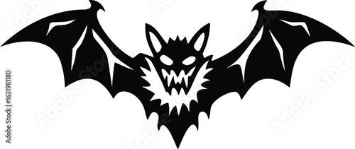 Halloween dracula bat silhouette