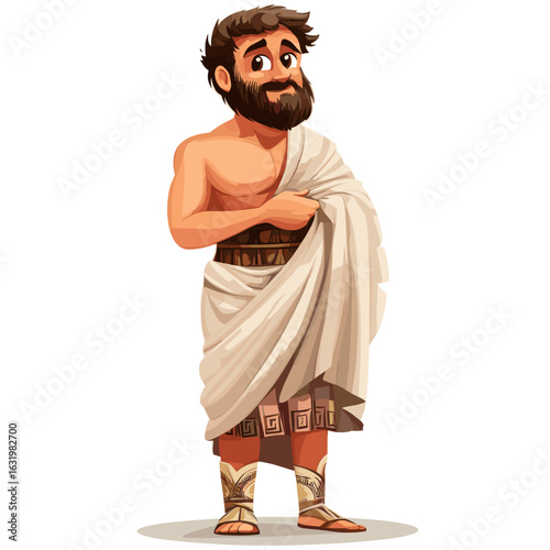 Stylized Portrait of a Greek Philosopher