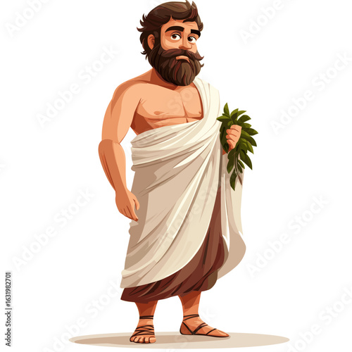 Stylized Portrait of a Greek Philosopher