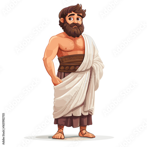 Stylized Portrait of a Greek Philosopher