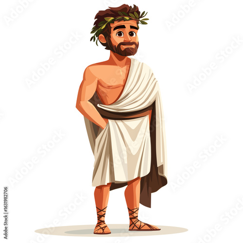 Stylized Portrait of a Greek Philosopher