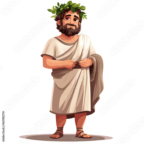 Stylized Portrait of a Greek Philosopher