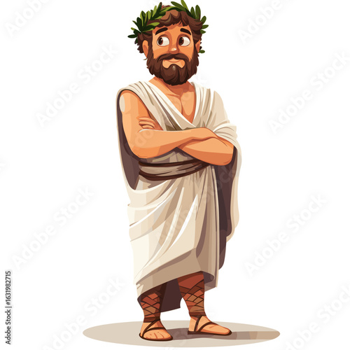 Stylized Portrait of a Greek Philosopher