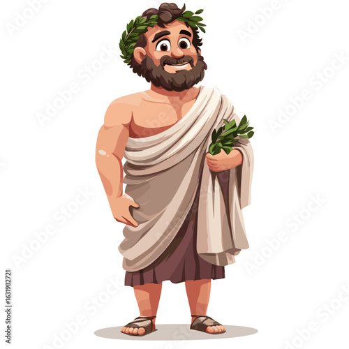 Stylized Portrait of a Greek Philosopher