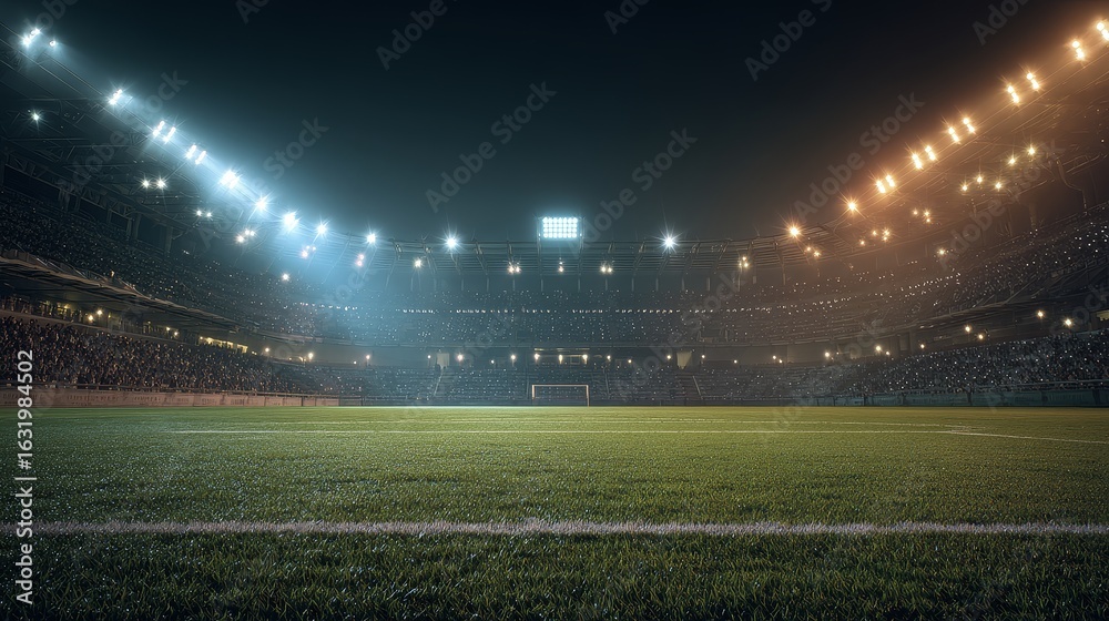 custom made wallpaper toronto digitalNight soccer stadium under floodlights, soccer stadium at night with bright lights, soccer stadium at night for sports photography