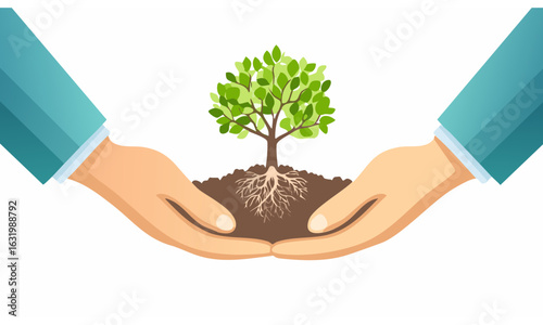 hand holding plant